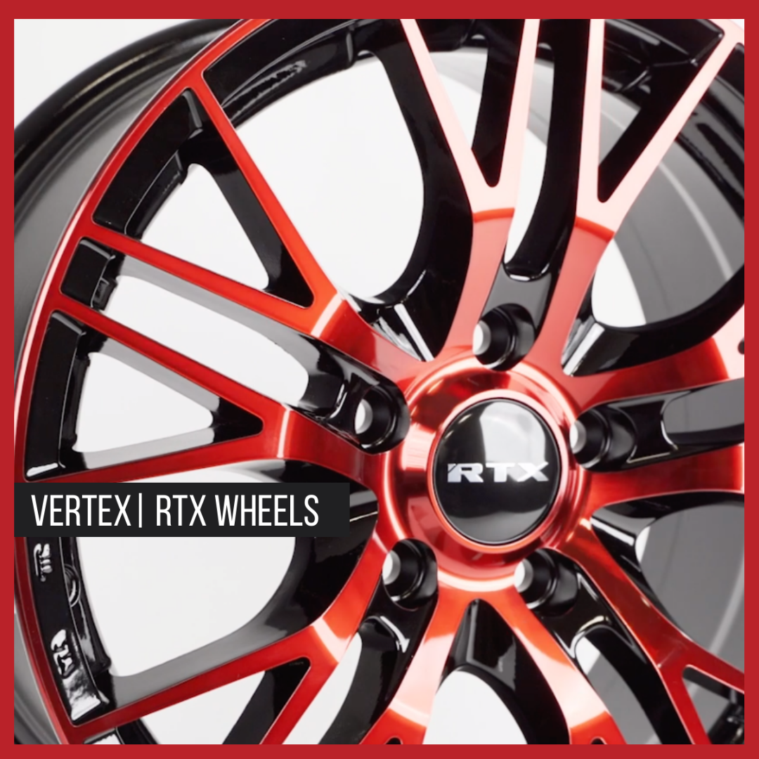 Vertex Black Machined Red | RTX Wheels – RTXWHEELS