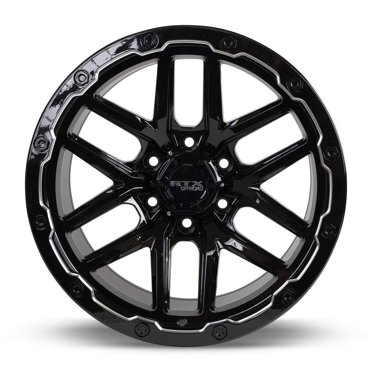 Volcano - Gloss Black Milled Edge