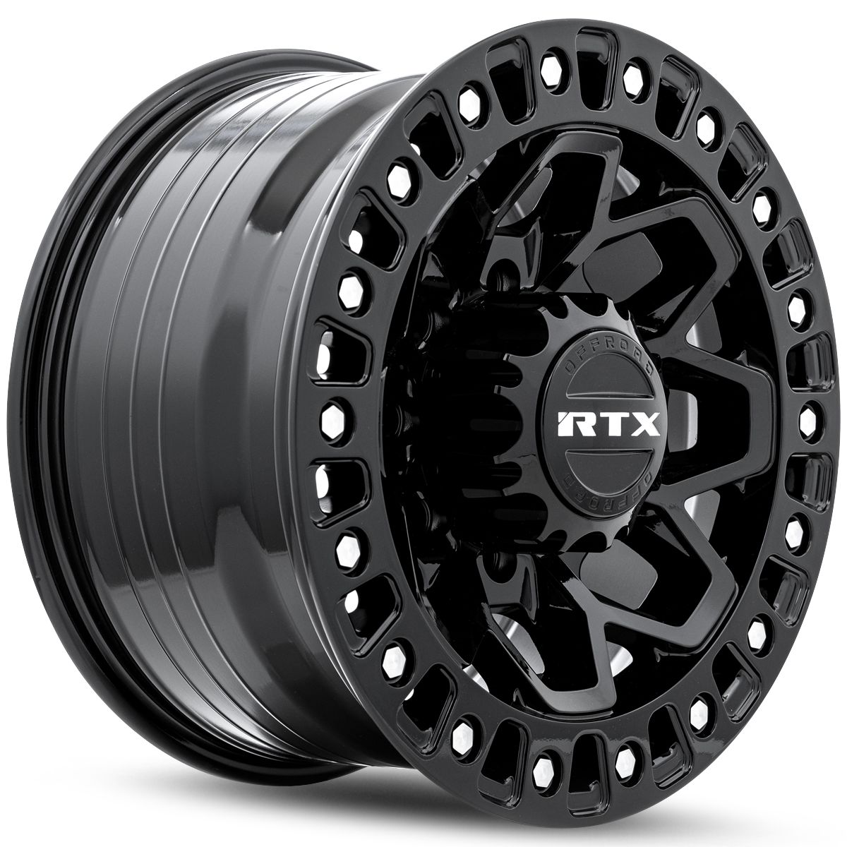 Zion - Gloss Black Milled Rivets - 8 Lugs