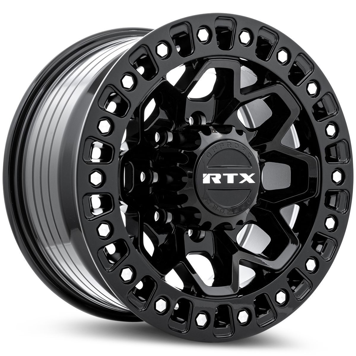 Zion - Gloss Black Milled Rivets - 8 Lugs