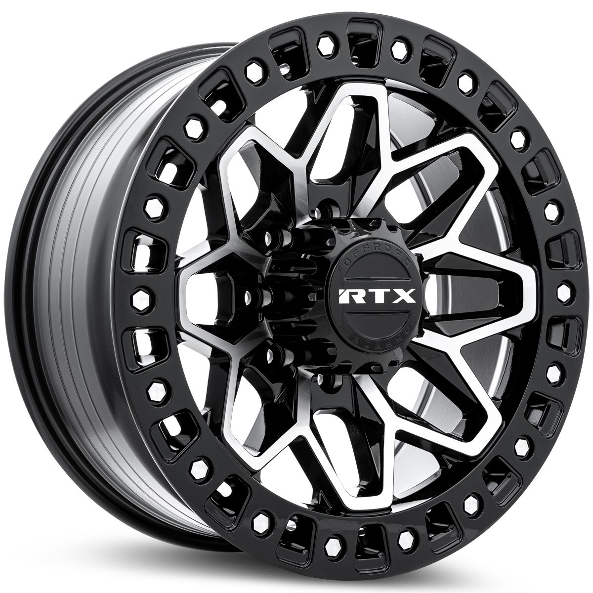Zion - Gloss Black Machined - 8 Lugs