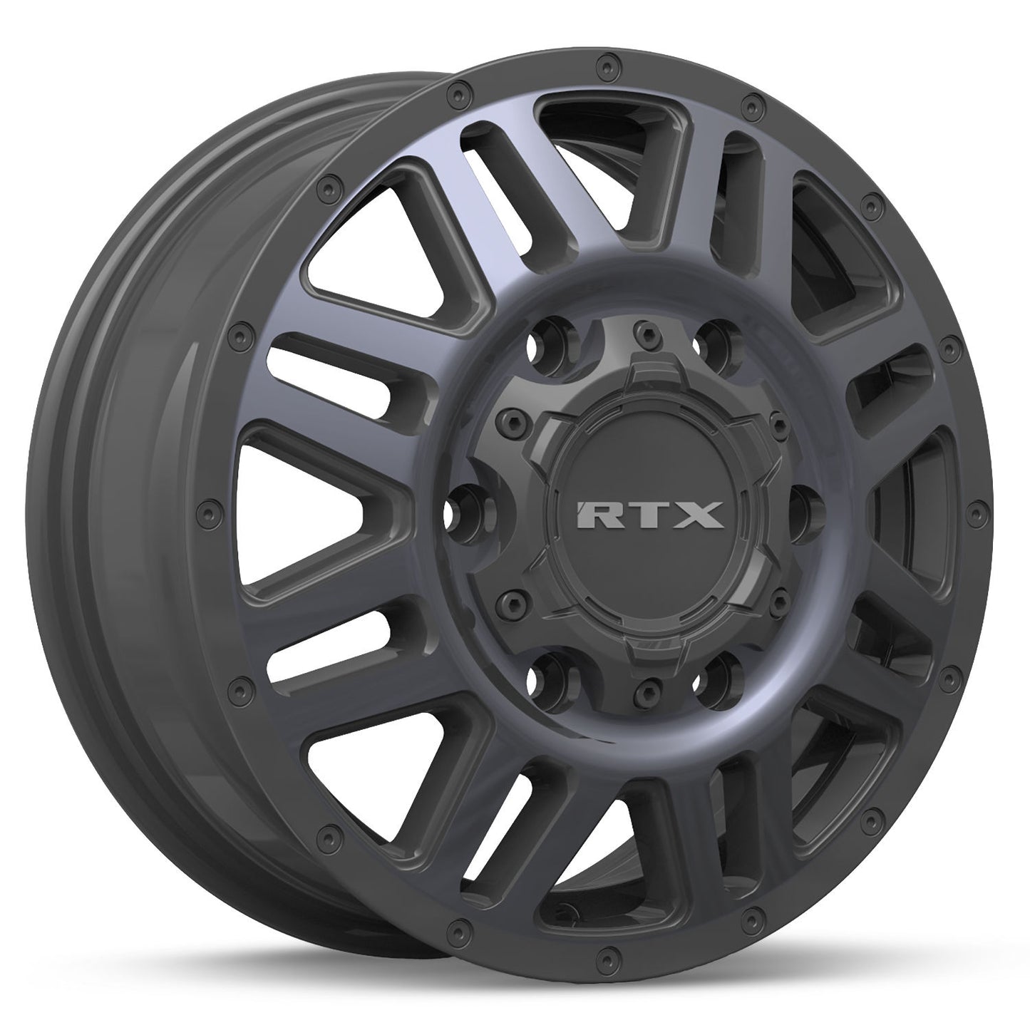 Adventure (6 Lugs) - Satin Black Machined Grey