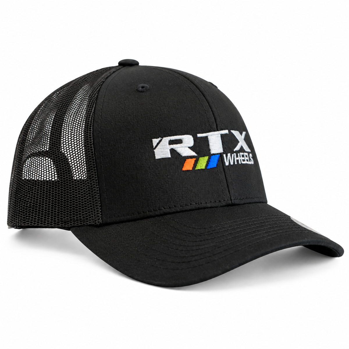 RTX Wheels Black Snapback Hat with Embroidered Logo