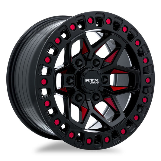 Zion - Gloss Black Milled Red