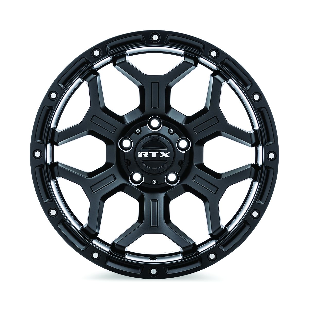 Rtx Goliath Rims Goliath - Satin Black with Milled Rivets – RTXWHEELS